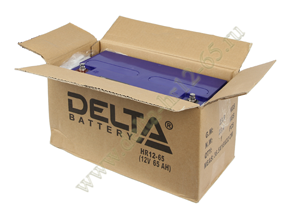Открытая коробка с аккумулятором Delta HR 12-65